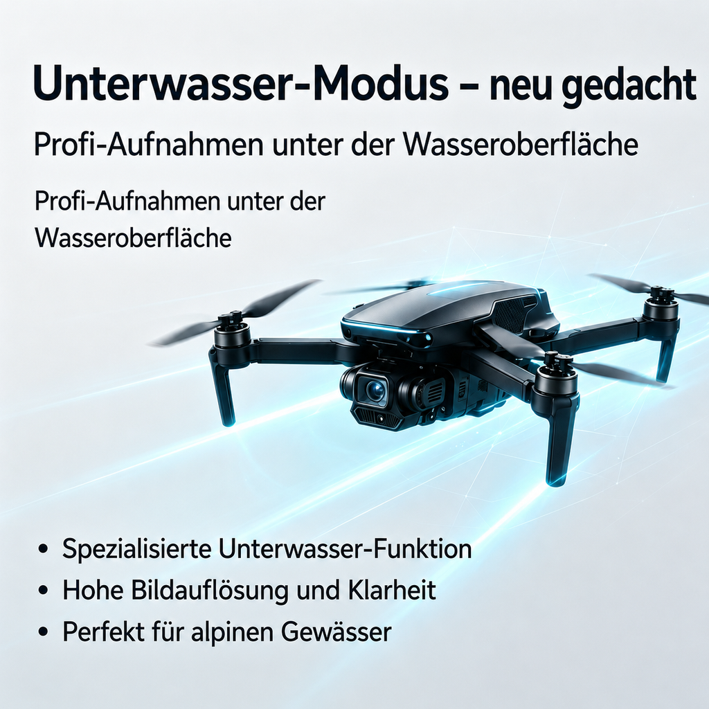 4K Mini-Drohne unter 249 g – Land & Wasser mit 360° Active Tracking